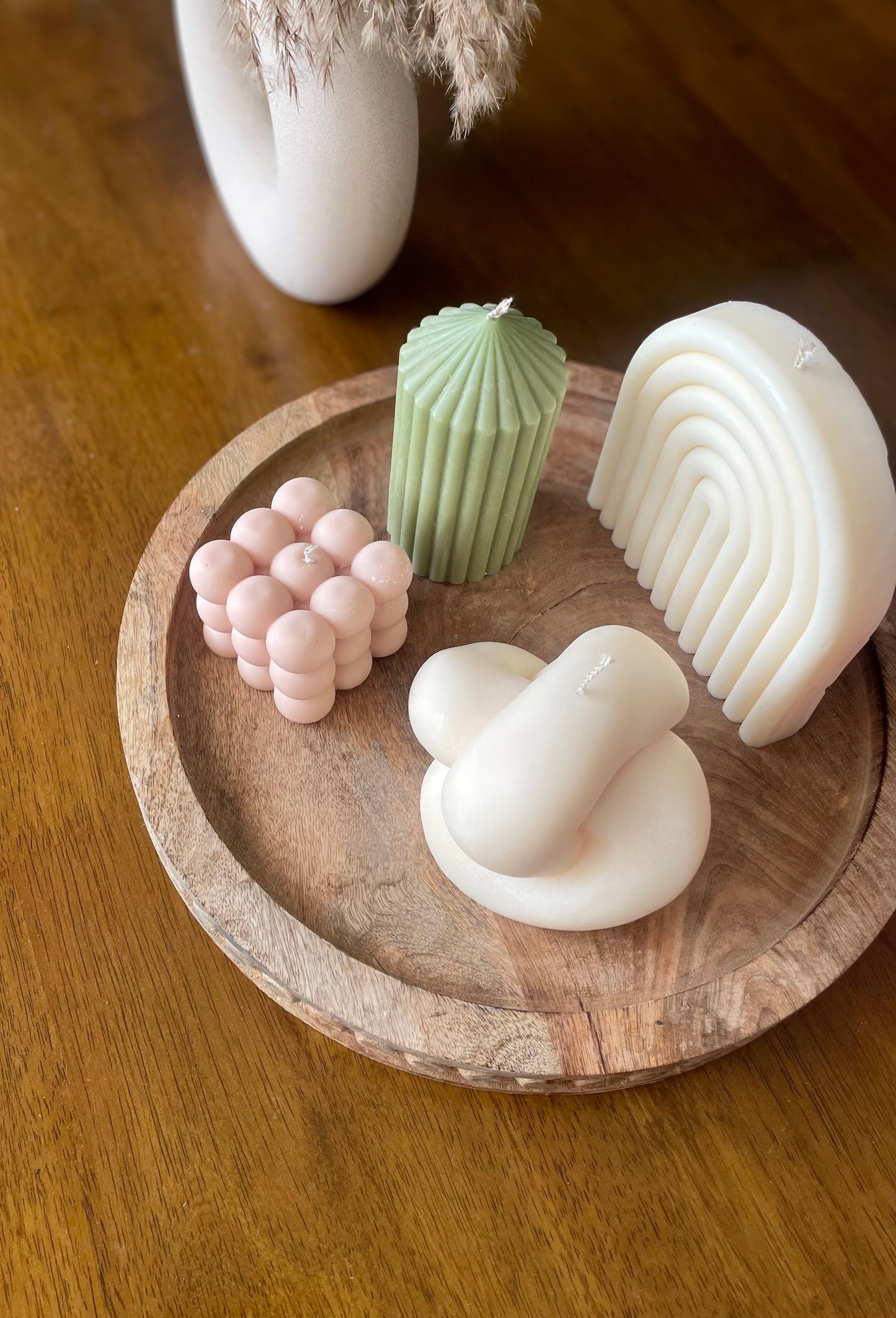 Ribbed Pillar Candle
