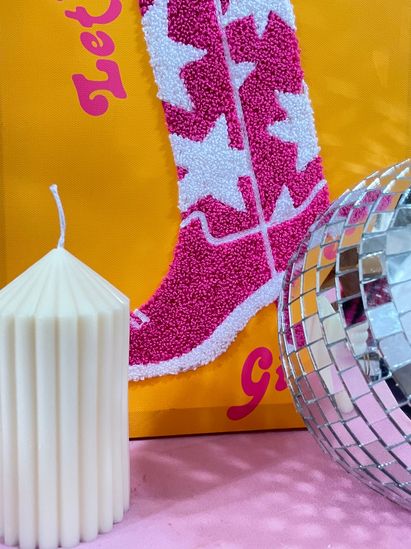 Ribbed Pillar Candle
